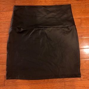 Faux leather mini skirt